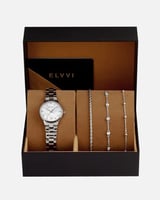 طقم هدية نسائية الفي اند كو ساعة وأساور