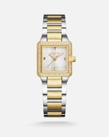 ‎ ساعة نسائية ستيل بلون ذهبي وفضي | إلڤي