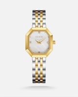 ‎ ساعة نسائية إلڤي بسير ستيل بلون فضي وذهبي | LAS0...