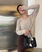 ‎ شنطة نسائية من الجلد بلون أسود | MLH021F020201