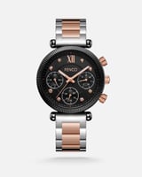 ‎ ساعة نسائيه فنشي ستيل بلون فضي وروز قولد | FAS01...