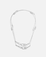 ‎ سلسال نسائي بتصميم ملفت بلون فضي | ZJN119F1111