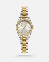 ‎ ساعة الفي نسائيه من الستيل بلون فضي وذهبي | LOS0...