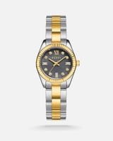 ‎ ساعة الفي نسائيه من الستيل بلون فضي وذهبي | LAS0...