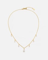 ‎ سلسال نسائي بتصميم مميز بلون ذهبي