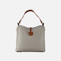 ‎ شنطة زايروس النسائية بتصميم تقليدي باللون البني...