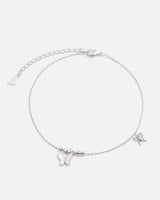 ‎ خلخال نسائي أنيق بلون فضي