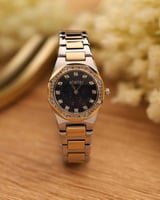 ‎ ساعة نسائيه اليتير بسير ستيل بلون ذهبي وفضي | TO...