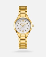 ‎ ساعة الفي نسائيه بسير ستيل باللون الذهبي | LAS01...