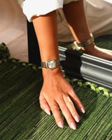 ‎ ساعة نسائيه إلڤي ستيل بلون فضي وذهبي | LOS064F06...