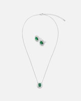 ‎ طقم نسائي فاخر بلون فضي