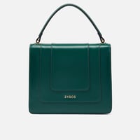 ‎ شنطة زايروس النسائية من الجلد باللون الأخضر بتصم...