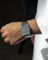 ‎ ساعة رجالية من إلڤي ستيل بلون فضي | LAS012M11021...