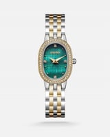 ‎ ساعة اليتير نسائيه من الستيل بلون فضي وذهبي | TO...