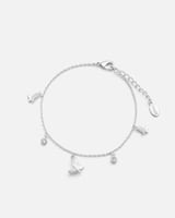 ‎ اسوارة نسائية بتصميم راقي بلون فضي | ZJB147F1103