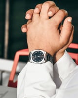 ‎ ساعة رجالية من إلڤي ستيل بلون فضي | LAS012M11021...