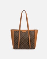 ‎ شنطة نسائية جلد باللون البني