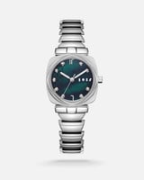 ‎ ساعة نسائية آن ستيل باللون الفضي