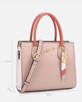 ‎ شنطة زايروس النسائية من الجلد باللون الوردي | ZL...