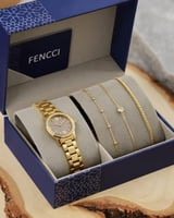 ‎ ساعة نسائية فخمة مع ٣ اساور هدية