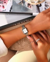 ‎ ساعة نسائيه اليتير ستيل بلون فضي وذهبي | TAS009L...