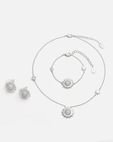 ‎ طقم أطفال بتصميم أنيق باللون الفضي | ZJS058L11