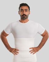 مشد أبيض رجالي نص كم عدد 2