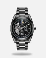 ساعة ميكانيكية للرجال لون أسود