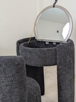 تسريحة Mini Coiffeuse ارتفاع 85 قطر 55 كرسي ظهر كامل