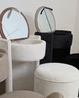 تسريحة Mini Coiffeuse ارتفاع 80 قطر 50 كرسي تسريحة بدون ظهر