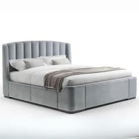 سرير لورا بتصميم عصري بقماش مخمل الراقي