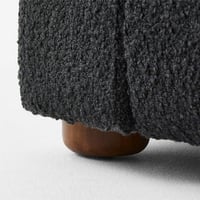 سرير خشب مع قماش بوكليه ذو اللون الأسود لراحة استث...