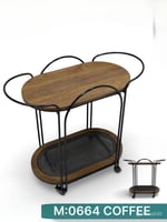 طاولة خدمة 72*40*70 لون بني غامق