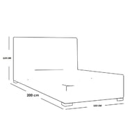 سرير نارسيس / مع تنجيد مخملي مريح