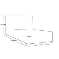 سرير سيدني- شانيل رمادي