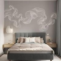 سرير MDF مزود بقماش شانيل بتصميم بسيط وراقي