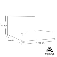 سرير لورا بتصميم عصري بقماش مخمل الراقي