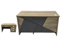 مكتب بوحدة تخزين خشبية بتصميم عصري – تنظيم وأناقة...