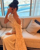 فستان بيج مع ذيل