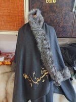 اسكارف شتوي قماش جوخ_اطراف فرو