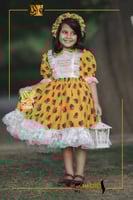 فستان شالكي دانتيل-اصفر