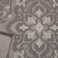 خيش ملكي فاخر كريمي - رمادي غامق