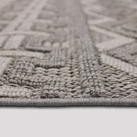 سجاد خيش سندس - رمادي - كريم