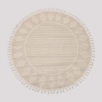 سجاد دائري دافنشي بيج فاتح