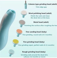 طقم تقليم أظافر كهربائي