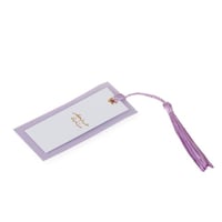 كرت ورق طبقتين فاخر لون موف وشفاف بعبارة "عيدكم مب...