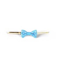 مجموعة (25) عود ربط بشريطة فيونكة - أزرق