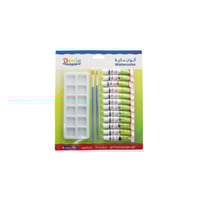 ألوان مائية مع 2 فرشة وبالتة