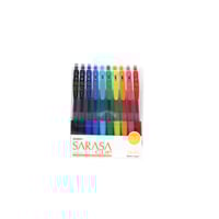 طقم قلم جل زبيرا سارسا كليب 10 لون 0.7