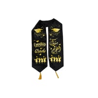 لفحة مبروك التخرج اسود مخمل SBC